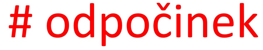 2025 - lišta odpočinek